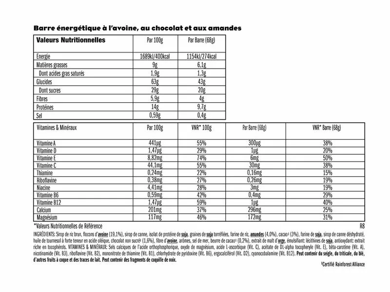 CLIF® Bar Clif Bar Barre énergétique Goût Chocolat Amandes 4 CLIF® Bar Clif Bar Barre énergétique Goût Chocolat Amandes – Image 2