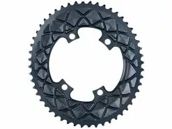 Absolute Black Plateau Ovale Premium - 4 Trous 110 Mm (Shimano Asymétrique) - Gris 2022