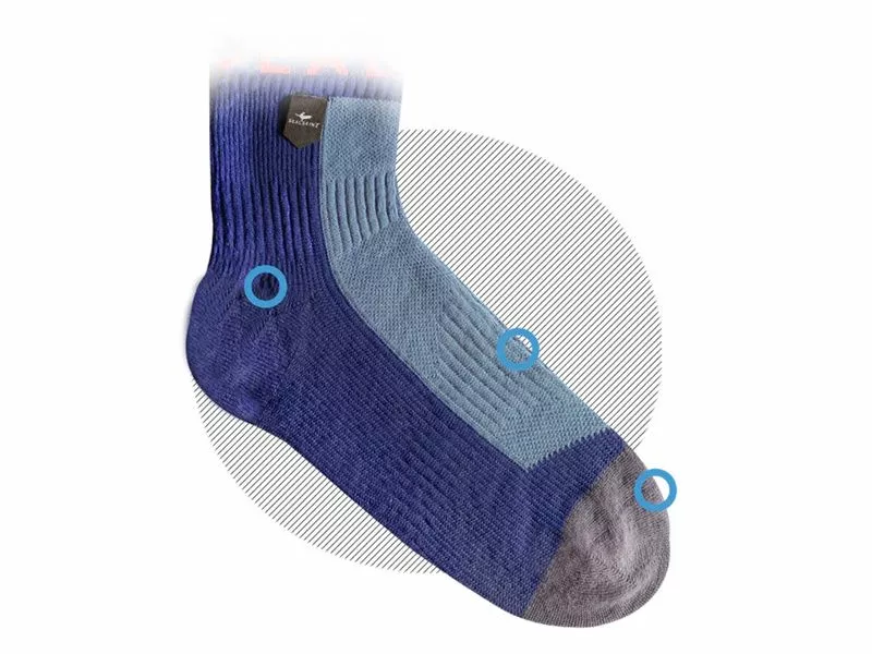 Sealskinz Chaussettes Mi Hautes Imperméables Hydrostop Toutes Saisons - Noir/Gris 2023 4 Sealskinz Chaussettes Mi Hautes Imperméables Hydrostop Toutes Saisons - Noir/Gris 2023 – Image 2